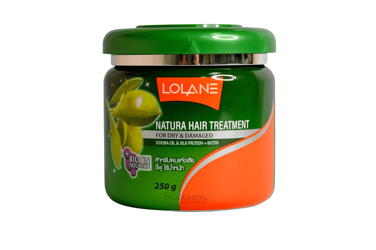 Маска для волос с маслом жожоба Lolane Natura Treatment for Dry & Damaged Hair + Jojoba Oil & Silk Protein - 250 мл