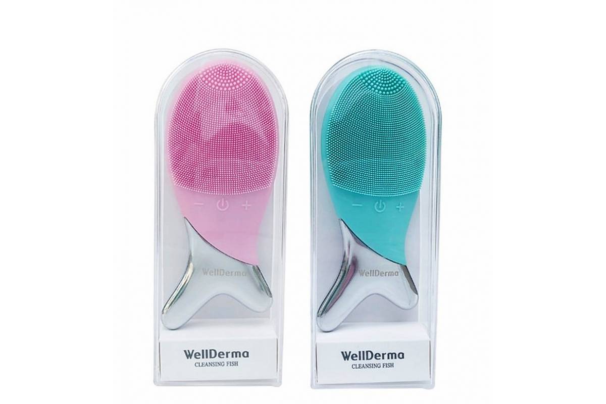 Очищающая щеточка-массажер для лица Wellderma Cleansing Fish
