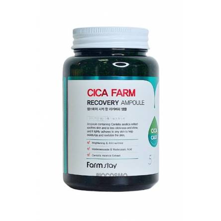 Сыворотка для лица с центеллой FARMSTAY Cica Farm Recovery Ampoule - 250 мл