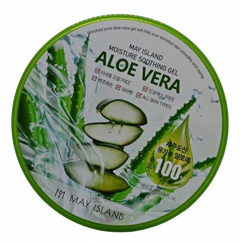 Гель для тела с алоэ MAY ISLAND Moisture Soothing Gel Aloe Vera 100% - 300 мл