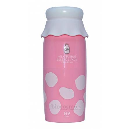 Кислородная эссенция для жирной кожи G9Skin Milk Bubble Essence Pack Strawberry - 50 мл