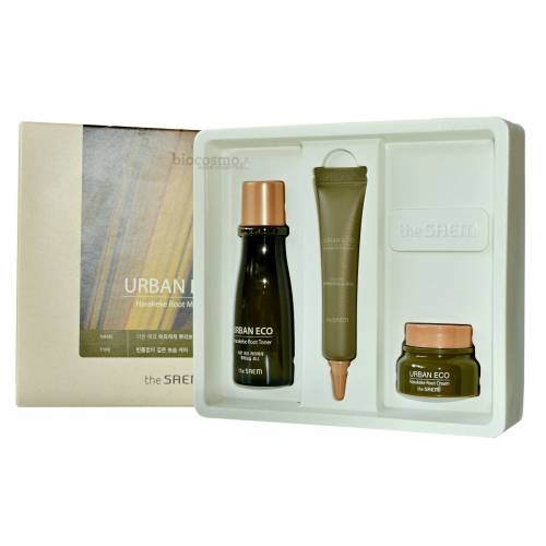Набор миниатюр для лица с новозеландским льном THE SAEM Urban Eco Harakeke Root Mini Set - 31мл+10мл+8мл
