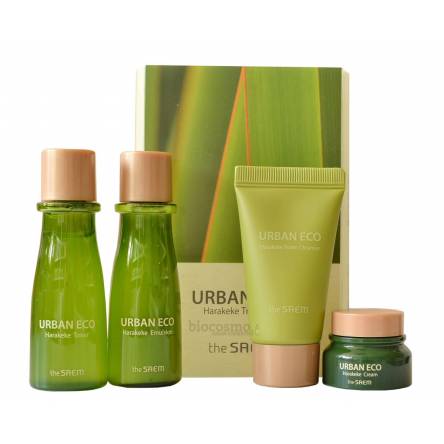 Набор Миниатюр Для Лица С Новозеландским Льном The Saem Urban Eco Harakeke Travel 4 Kit - 31Мл+31Мл+8Мл+25Гр