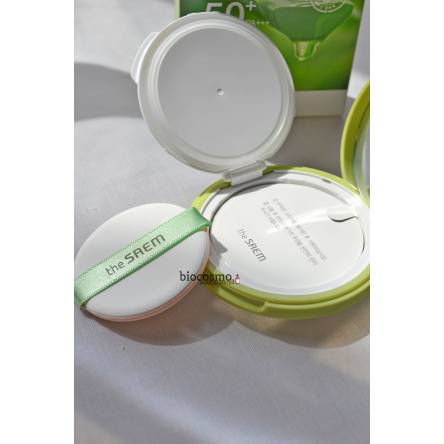 Освежающий солнцезащитный кушон The Saem Jeju Fresh Aloe Cooling Cushion Natural Beige SPF50 - 12 гр
