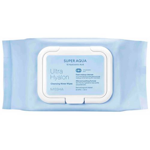 Очищающие салфетки для лица Missha Super Aqua Ultra Hyalron Cleansing Water Wipes - 30 шт