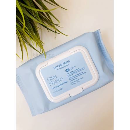 Очищающие салфетки для лица Missha Super Aqua Ultra Hyalron Cleansing Water Wipes - 30 шт