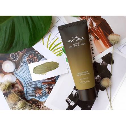 Очищающая пенка-маска с полынью MISSHA Time Revolution Artemisia Pack Foam Cleanser - 150 мл