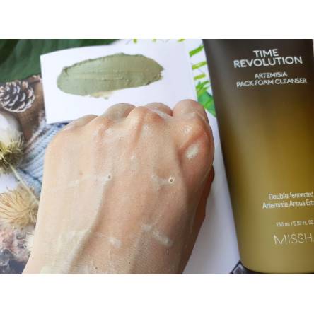 Очищающая пенка-маска с полынью MISSHA Time Revolution Artemisia Pack Foam Cleanser - 150 мл