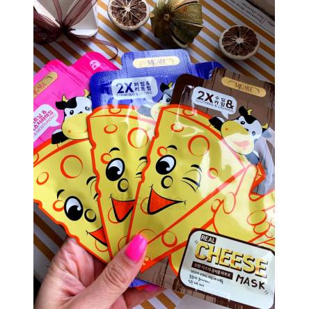 Тканевая маска с ферментированным сыром MJCARE Real Cheese Mask - 25 гр