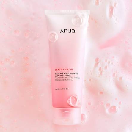 Пенка для умывания с персиком и ниацинамидом Anua Peach Niacin Spread Cleansing Foam - 150 мл