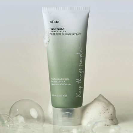 Пенка-скраб с кверцетинолом для очищения пор Anua Heartleaf Quercetinol Pore Deep Cleansing Foam - 150 мл