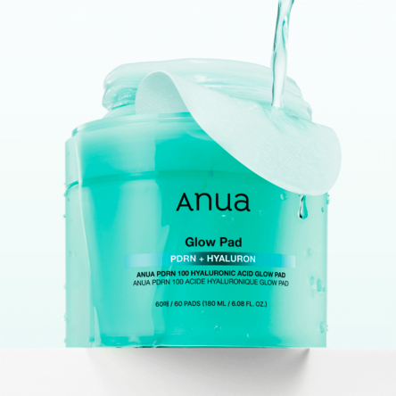 Увлажняющие пэды с ПДРН и гиалуроновой кислотой Anua PDRN 100 Hyaluronic Acid Glow Pad