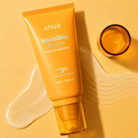Матирующий солнцезащитный крем Anua Invisible Matte Finish Sunscreen SPF50+ PA++++ - 50 мл