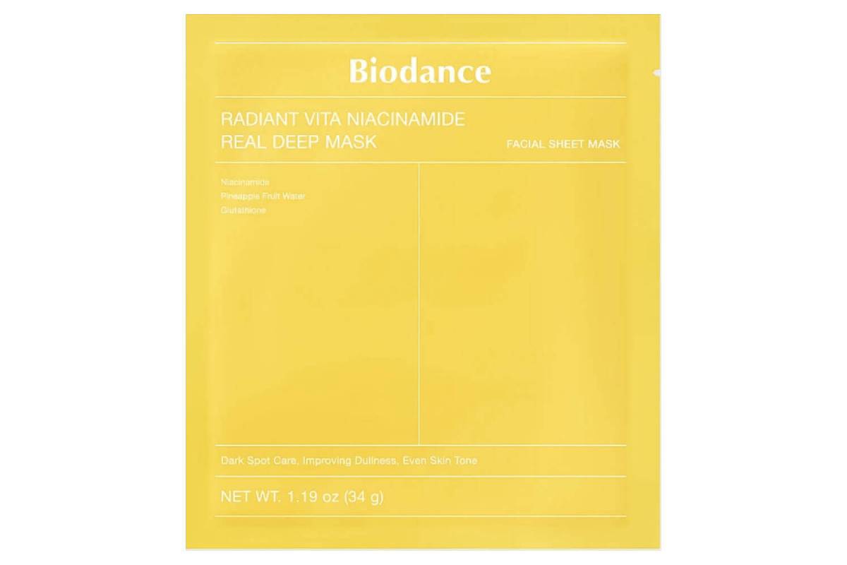 Гидрогелевая маска с ниацинамидом для сияния кожи Biodance Radiant Vita Niacinamide Real Deep Mask - 34 гр Гидрогелевая маска с ниацинамидом для сияния кожи Biodance Radiant Vita Niacinamide Real Deep Mask - 34 гр