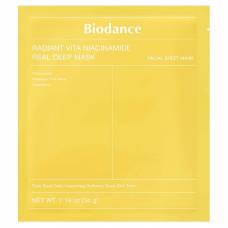 Гидрогелевая маска с ниацинамидом для сияния кожи Biodance Radiant Vita Niacinamide Real Deep Mask - 34 гр