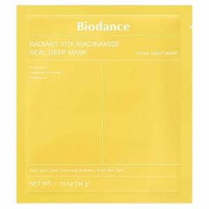 Гидрогелевая маска с ниацинамидом для сияния кожи Biodance Radiant Vita Niacinamide Real Deep Mask - 34 гр