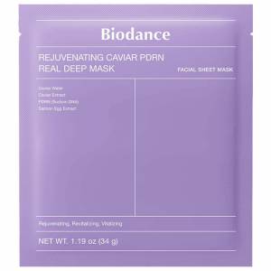 Гидрогелевая маска с ПДРН и икрой Biodance Rejuvenating Caviar PDRN Real Deep Mask - 34 гр