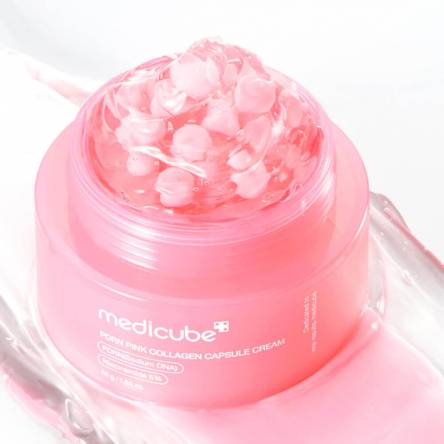Укрепляющий капсульный крем с ПДРН и пептидами medicube PDRN Pink Collagen Capsule Cream - 55 мл