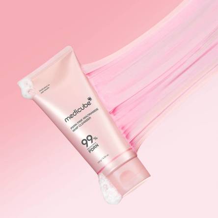 Пенка для умывания с ПДРН medicube PDRN Pink Niacinamide Whip Cleanser - 120 мл