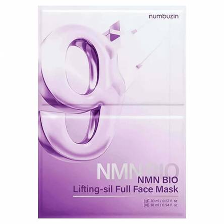 Тканевая 3D-маска для подтяжки лица numbuzin No.9 NAD+ Bio Lifting Full Cover Facial Mask Тканевая 3D-маска для подтяжки лица numbuzin No.9 NAD+ Bio Lifting Full Cover Facial Mask