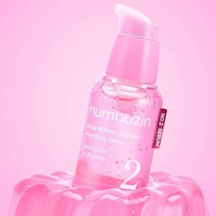Увлажняющая сыворотка с ПДРН и пептидами numbuzin No.2 Rose PDRN Collagen Plumping Serum - 30 мл