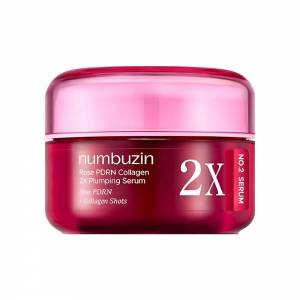 Интенсивная сыворотка с ПДРН и микроиглами numbuzin No.2 Rose PDRN Collagen 2X Plumping Serum - 30 мл