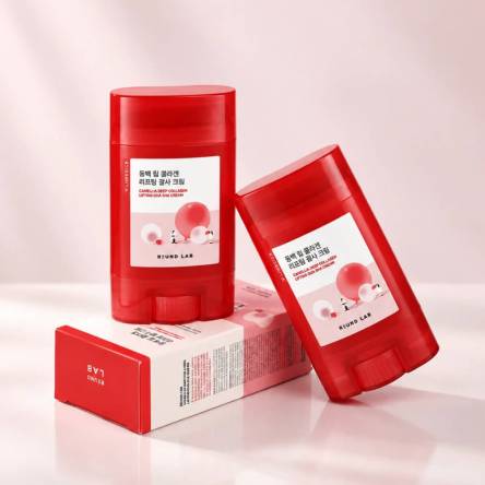 Лифтинг-крем для шеи и овала лица с камелией Round Lab Camellia Deep Collagen Lifting Gua Sha Cream