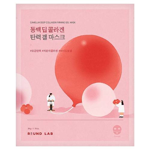 Укрепляющая гидрогелевая маска с камелией Round Lab Camellia Deep Collagen Firming Gel Mask - 34 гр