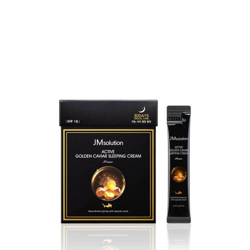 Ночная маска с золотом и икрой JMsolution Active Golden Caviar Sleeping Cream Prime - 4 мл