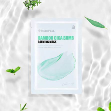Успокаивающая тканевая маска с центеллой и бамбуком Medi-Peel Bamboo Cica Bomb Calming Mask - 25 гр
