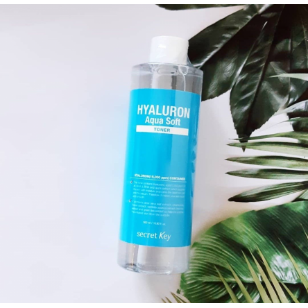Тонер для лица с отшелушивающим эффектом Secret Key Hyaluron Aqua Soft Toner - 500 мл