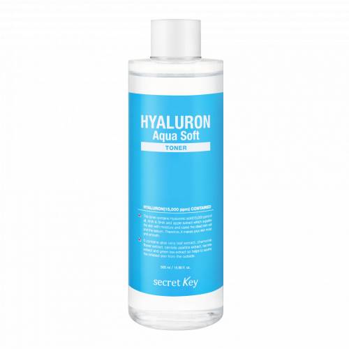 Тонер для лица с отшелушивающим эффектом Secret Key Hyaluron Aqua Soft Toner - 500 мл