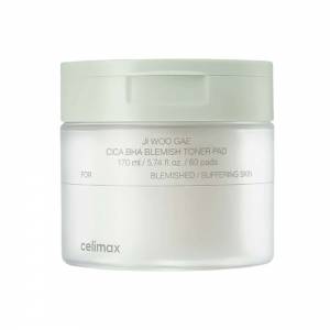 Пилинг-пэды для проблемной кожи Celimax Ji Woo Gae Cica BHA Blemish Toner Pad - 60 шт