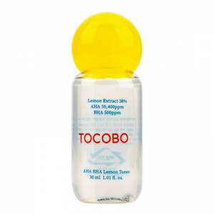 Миниатюра кислотного тоника Tocobo AHA BHA Lemon Toner - 30 мл