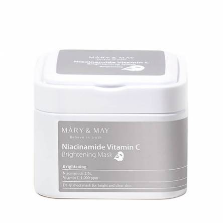 Набор осветляющих масок с ниацинамидом и витамином C Mary&May Niacinamide Vitamin C Brightening Mask  -30 шт