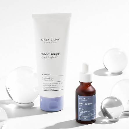 Пенка для умывания с коллагеном Mary&May White Collagen Cleansing Foam - 150 мл