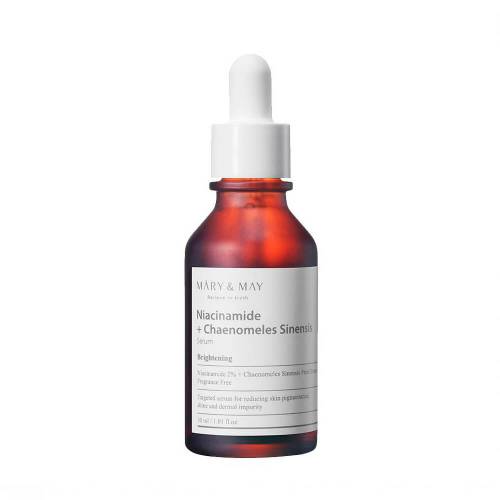 Осветляющая сыворотка с экстрактом айвы Mary&May Niacinamide + Chaenomeles Sinensis Serum - 30 мл