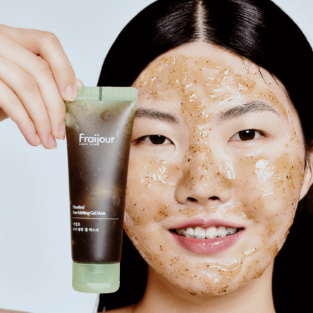 Гелевая маска со спикулами для сужения пор Evas Fraijour Heartleaf Pore Melting Gel Mask - 75 гр