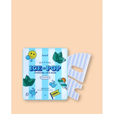 Освежающая гидрогелевая маска Koelf Ice-Pop Hydrogel Face Mask Mint & Soda - 30 мл