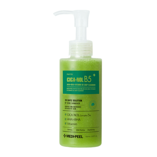 Кислородная гель-пенка Medi-Peel Phyto Cica-Nol B5 AHA BHA Vitamin Calming O2 Deep Cleanser - 150 мл