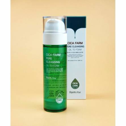 Гидрофильное масло-пенка с центеллой FARMSTAY Cica Farm Pore Cleansing Oil To Foam - 115 мл