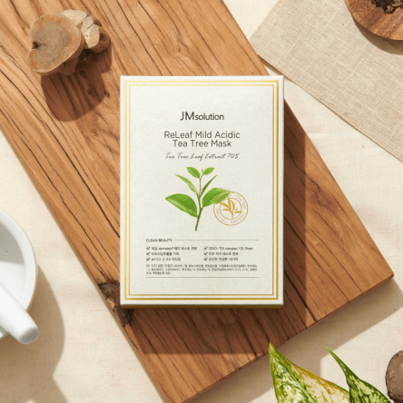 Противовоспалительная тканевая маска с чайным деревом JMsolution Releaf Mild Acidic Tea Tree Mask - 30 мл