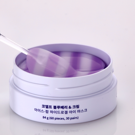Гидрогелевые патчи для глаз KOELF Blueberry & Cream Ice-pop Hydrogel Eye Mask - 60 шт
