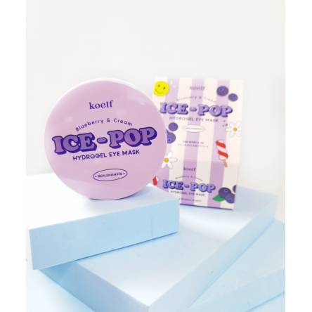 Гидрогелевые патчи для глаз KOELF Blueberry & Cream Ice-pop Hydrogel Eye Mask - 60 шт