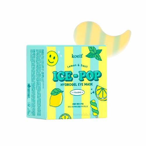 Осветляющие патчи для глаз Koelf Ice-Pop Lemon & Basil Hydrogel Eye Mask - 60 шт