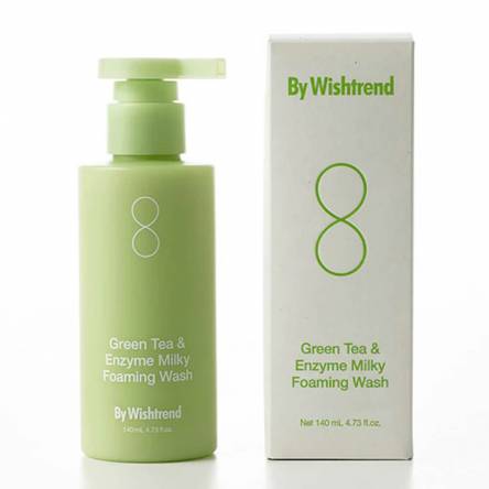 Энзимная пенка с зелёным чаем By Wishtrend Green Tea & Enzyme Milky Foaming Wash - 140 мл