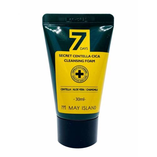 Миниатюра очищающей пенки May Island 7 Days Secret Centella Cica Cleansing Foam - 30 мл