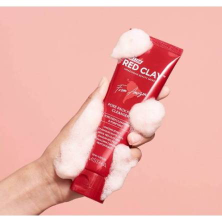 Пенка для умывания на основе красной глины Missha Amazon Red Clay Pore Pack Foam Cleanser - 120 мл