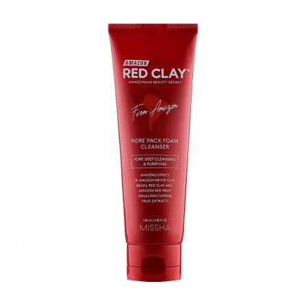 Пенка для умывания на основе красной глины Missha Amazon Red Clay Pore Pack Foam Cleanser - 120 мл
