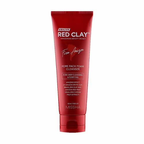 Пенка для умывания на основе красной глины Missha Amazon Red Clay Pore Pack Foam Cleanser - 120 мл 